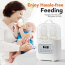 Bottle Warmer, HIYAKOI Fast Baby Bottle Warmer for Breastmilk with Smart Temperature Control, Keep 24H, Sterili-zing, Heat Baby Food, Thaw, Double Bottle Warmer for All Bottles by TinyTreasures Baby Boutique
