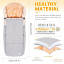 Orzbow Stroller Footmuff Universal | Faux Wool Baby Bunting Bag | Warm, Weather-proof, Adjustable Buckles | Winter Stroller Blanket Cover | Baby Sleeping Bag for Cold Weather Accessories, Light Gray by TinyTreasures Baby Boutique