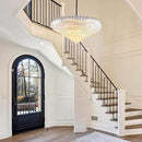 30" Modern Dining Room Chandeliers, 13-Light Clear Crystal Chandeliers, Dimmable Blown Glass Chandelier for Living Room, Round Large Chandelier for High Ceiling, Bedroom, Entryway, Staircase by CozyNest Decor