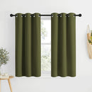 NICETOWN Short Blackout Curtains for Kitchen Window - Grommet Room Darkening Voice Reducing Solid Thermal Curtains & Drapes for Small Windows, Olive, W34 x L50, 2 Panels by TinyTreasures Baby Boutique
