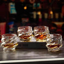 12 oz Hand Blown Crystal Whiskey Glasses Set of 4, Unique Cognac Glass, Heavy Thick Bottom Bar Glass for Scotch Bourbon Rum Gin Water Cocktail,Gifts Men Gifts Ideas by CozyNest Decor