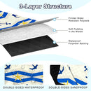 Poedist Extra Large Picnic Blanket Waterproof,80"x 80"Foldable Machine Washable Beach Blanket,Outdoor Blanket for 6-8 Adults,Suitable for Indoor Crawling,Park Beach,Camping,Hiking,Family Travel(Boat) by TinyTreasures Baby Boutique