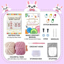 LoopMap Beginner Crochet Kit for Adults & Kids - DIY Amigurumi Bunny with Removable Dress & Accessories - Step-by-Step Video Tutorials, Extra Yarn, Crochet Tools - Handmade Gift (Bunny-Purple) by TinyTreasures Baby Boutique