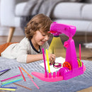 Kids Projection Drawing Toy,Smart Drawing Projector Toys，Trace and Draw Projector for Kids,with 32cartoon patters and 12color Brushes, Kid Learn to Draw and Sketcher (Pink) by TinyTreasures Baby Boutique