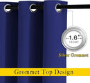 NICETOWN Blackout Curtain Panels 84 - Window Treatment Energy Saving Thermal Insulated Solid Grommet Blackout Drapes for Living Room (Navy Blue, 1 Pair, 52 by 84-Inch) by TinyTreasures Baby Boutique
