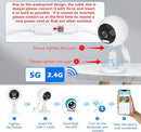5G/2.4G Outdoor/Indoor Security Camera,1080P Baby/Elder/Dog/Pet Camera with Phone App, WiFi Baby Monitor, Motion Detection, Alarm Siren, Night Vision, IP66 Waterproof, Two-Way Talk, SD/Cloud by TinyTreasures Baby Boutique