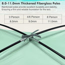 WhiteFang Beach Tent Anti-UV Portable Sun Shade Shelter for 3/4/6/8 Person, Extendable Floor with 3 Ventilating Mesh Windows Plus Carrying Bag, Stakes and Guy Lines by TinyTreasures Baby Boutique