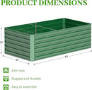 6x3x2 ft Raised Garden Bed, Large Metal Planter Raised Beds, Planters for Outdoor Plants for Vegetables, Flowers, Herbs, Fruits, and Succulents.(2 Pcs) by CozyNest Decor