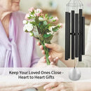 ASTARIN Outdoor Deep Tone,45Inch Sympathy Wind Chimes for Outside with 6 Tubes Tuned Relaxing Melody,Memorial Wind Chimes Large for Mom,Garden Decor,Black by CozyNest Decor