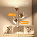 36W LED Tree Floor Lamp, Dimmable Tall Standing Lamp with Remote & Touch Control, 4 Color Temperatures Bright Floor Lamp, 3 Rotatable Light Modern Floor Lamps (Brown) by CozyNest Decor