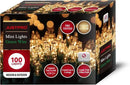 100LIGHTS WARM WHITE Extra-Bright With End Connectors Christmas Decorative Lights 5.98m UL Certified Mini String Light Set Waterproof for Home Garden Holiday Christmas Tree Party Patio Wedding by CozyNest Decor