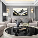 amatop Large Abstract Mountain Wall Art for Living Room Office Bedroom Modern Landscape Canvas Art Print Inspirational Artwork Horizontal Black Gold and White Nature Picture Wall Decor 48x24 Inch by CozyNest Decor