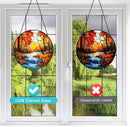 Sunset Suncatcher Stained Glass Window Hanging - Sun Catchers Indoor Window Decorations with Tree and River - Sunset Scenery Window hangings with Hooks - Valentines Day Gifts for Him Her Women Men by GreenHaven Gardens