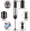 Immersion Blender Handheld, 800W Powerful Electric Hand Blender with Titanium Alloy Blades, 12 Speeds & Turbo, Electric Hand Mixer for Smoothies, Soups, Baby Food and Purees by TinyTreasures Baby Boutique