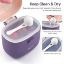 NCVI Baby Formula Dispenser On The Go, Formula Container To Go, Formula Holder for Travel, Outdoor Picnic with Baby Infant, Portable Container for Milk Powder, Snacks, Candy, Fruits (Purple) by TinyTreasures Baby Boutique