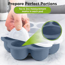 KeaBabies Silicone Food Freezer Trays with Lid, 2oz x 10 Pods Baby Food Storage Containers, Easy Puree Meal Prep, Breast Milk Silicone Freezer Molds, Dishwasher, Microwave Safe, BPA-Free (Slate) by TinyTreasures Baby Boutique