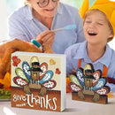 Smile Thanksgiving Wooden Decor Indoor, Turkey Decor Give Thanks Box Sign, Thanksgiving Table Tiered Tray Kitchen Decorations by CozyNest Decor