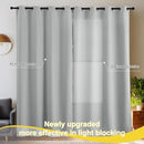 NICETOWN Blackout Curtains for Kitchen, Thermal Insulated Short Curtains for Living Room Window Blinds, Grommet Room Darkening Smart Plylux Curtians for Bedroom, 52 x 63 inch, 1 Pair, Silver Grey by TinyTreasures Baby Boutique