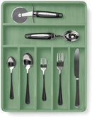 SMIRLY Silverware Drawer Organizer – Bamboo Kitchen Drawer Organizer, Adjustable Utensil Holder and Cutlery Tray, Drawer Dividers for Flatware and Kitchen Utensils by CozyNest Decor