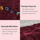 GONAAP Fuzzy Faux Fur Throw Blanket Twin Size Wine Red Super Soft Cozy Plush Fuzzy Shaggy Blanket for Couch Sofa Bed (Wine Red, Twin(60"x80")) by CozyNest Decor