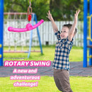 Ninja-Twister 360° Spin Handle: Slackline Swing Attachment for Kids - Activate Ninja Powers with Twist-Spin Flips! (Rose Red- Backyard/Playground Hang Toy) by TinyTreasures Baby Boutique