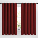 NICETOWN Burgundy Red Blackout Curtains for Bedroom, Grommet Thermal Insulated Room Darkening Window Treatments for Christmas/Thanksgiving Day, W66 x L66, 2 Panels by TinyTreasures Baby Boutique