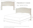 Linen Upholstered Headboard King/Cal King Size Latest Model Wall Mount, Bed Frame Mount, Featuring High-Density Sponge Padding, Luxury Texture Easy Assembly Comfort and Style-Ivory by CozyNest Decor