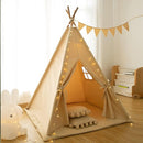 Teepee Tent for Kids-Portable Children Play Tent Indoor Outdoor (Khaki) by TinyTreasures Baby Boutique