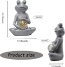 Solar Frog Garden Figurines Solar Lights Yoga Frog Statue for Outdoor Garden Patio Yard Frog Decor Gifts for Women Grandma Mother's Day Birthday Gifts by CozyNest Decor