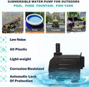 Automatic Fountain Pump With Level Sensor,110V Small Submersible Water Pump For Pond,Aquariums,Fish Tank, Hydroponics,PM06 by GreenHaven Gardens
