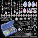 HYBEADS 200 Pcs DIY Suncatcher Making Kits for Adults Crystal Sun Catchers Crafts with Hooks Chains Pendants Rainbow Maker for Window Hanging Prism Indoor Outdoor Garden Xmas Wedding Party Decor by GreenHaven Gardens