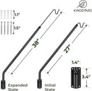 Kingsyard 2 Pack Heavy Duty Wall Mounted Deck Hook, 27"-39" Adjustable Metal Plant Wall Hanger for Hanging Bird Feeders, Planters, Lanterns, Wind Chimes, Wall Mounted by GreenHaven Gardens