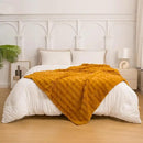 YUSOKI Luxury 3D Bubble Throw Blanket 2lb,All Ages,Home Decoration, (Gold,50 * 60inches) by CozyNest Decor