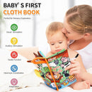 Jollybaby Baby Cloth Books, Touch & Feel Crinkle Soft Books, for Infants Babies, Toddler Early Educational Interactive Stroller Toys, Baby Girl & Boy Gift(Farm Tails) by TinyTreasures Baby Boutique