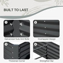 Domi Galvanized Raised Garden Bed, 6x3x1Ft Thickening Metal Planter Box for Vegetables Bottomless for Backyard Outdoor, 1" Deep w/ 128 Gallon Capacity - Dark Gray by GreenHaven Gardens