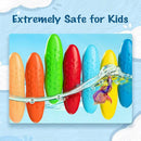 YPLUS Peanut Crayons for Kids, 12 Colors Washable Toddler Crayon, Non-Toxic Baby Crayon for ages 2-4, 1-3, 4-8, Coloring Art Supplies by TinyTreasures Baby Boutique