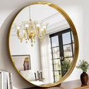 36 Inch Round Bathroom Mirror - Wall Mounted Circle Mirror with Metal Frame, Modern Mirror Suitable for Bathroom, Vanity, Entryway, Living Room, Wall Decor,Gold by CozyNest Decor