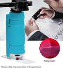Mini Microscope for Kids, 60X-120X Portable Handheld Microscope with 8 Slide Samples, Blue by TinyTreasures Baby Boutique
