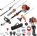 VEVOR 43cc 6-in-1 Multi-Functional Trimming Tool, Hedge Trimmer, Weed Eater, String Trimmer, Brush Cutter, Edger, Pole Saw Chainsaw Pruner with Extension Pole, w/EPA, CE and EMC Certification by GreenHaven Gardens