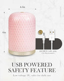 Essential Oil Diffusers,Diffusers for Essential Oils Large Room,110ML Ceramic Diffuser with USB Cable, Warm Ambient Light, Aromatherapy Diffuser Home Decor, Gift Choice, Pink by TinyTreasures Baby Boutique