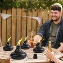 Upgraded Tabletop Torches Set of 2, 24oz Citronella Candles for Outdoor, Metal Table Top Torches for Outside, Refillable Torch Lanterns for Patio, Yard, Deck, Garden, Party by GreenHaven Gardens