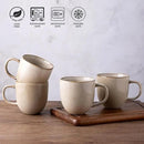 AmorArc 12oz Coffee Mugs, Ceramic Coffee Mugs set of 6 for Man, Woman, Dad, Mom, Modern Coffee Mugs with handle for Latte/Cappuccino/Milk/Cocoa. Dishwasher&Microwave Safe, Cappuccino by CozyNest Decor
