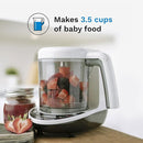 Baby Brezza One Step Baby Food Maker Deluxe – Auto shut Off, Dishwasher Safe Cooker and Blender to Steam + Puree Organic Food for Infants + Toddlers - Set of 3 Pouches + 3 Funnels by TinyTreasures Baby Boutique