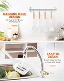 Silicone Cooking Utensils Set, Perfectly Angled for Frying, Mixing,Serving,Draining,Turning and Stirring, BPA-Free Matte Silicone, Wood Handles, Safe for Nonstick Cooking Surfaces,4 Pack (White)