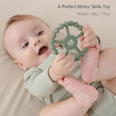 3 Pack Ring Teether Baby Infant Toys, Baby Essentials, Silicone Teething Ring Toys for Babies 0-6 Months, Seposeve Toddler Teethers 6-12 Months 12-24 Months, Infant Teething Relief, Brown Green Blue by TinyTreasures Baby Boutique