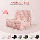 Modern Bean Bag Chair, Large Bean Bag Couch for Adults with Memory Foam Filled, Soft Faux Bunny Fur Lazy Chair for Living Room Bedroom Dorm Apartment, No Assembly Required, Pink by TinyTreasures Baby Boutique