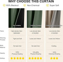 NICETOWN Greyish Green Blackout Curtains for Living Room Bedroom, 100% Blackout Thermal Insulated Room Darkening Window Drapes for Nursery, 1 Pair, 52" W x 63" L by TinyTreasures Baby Boutique
