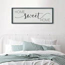 SRSZHIYUE Home Sweet Home Sign 40"x15" for Farmhouse Rustic Large Family Living Room Over Couch Modern Horizontal Wall Decor, Wood Framed Plaques Art Decorative (Black) by CozyNest Decor