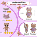 LoopMap Crochet Kit for Beginners - DIY Amigurumi Bear with Removable Dress & Accessories - Step-by-Step Video Tutorials, Extra Yarn, Crochet Tools, Handmade Gift for Kids & Adults (Bear K01, Purple) by TinyTreasures Baby Boutique