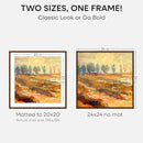 Homeforia 24x24 Picture Frame Brown, High End Dark Oak 24 x 24 Square Wood Frame with Mat 20 x 20 for Photo, 24by24 Wooden Walnut Poster Frame Matted to 20x20 Print, Tempered Glass, Wall Kit, Set of 1 by CozyNest Decor